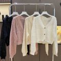 Shawl Outer Match Summer Thin Knitted Cardigan Women's Sun-Protective Clothing Design Crocheted Hollow out Bandage Dress Air Conditioning Shirt Top. 