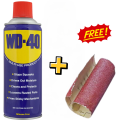 WD40 Spray Multi Use Lubricant Anti Rust Spray with Straw, 330ml With FREE Emery Paper. 