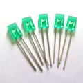 100pcs Rectangular 2x5x7mm LED Diffused Green Color LED Bulbs Light Emitting Diodes. 