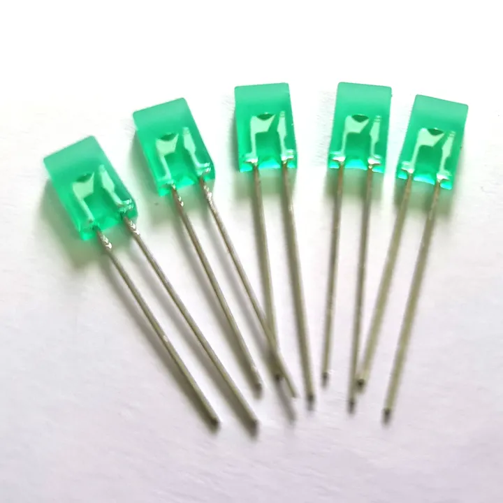 100pcs%20Rectangular%202x5x7mm%20LED%20Diffused%20Green%20Color%20LED%20Bulbs%20Light%20Emitting%20Diodes%20-%20Image%202