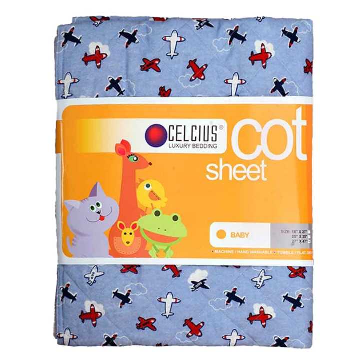 Celcius Baby Cot Sheet – Blue -27x47