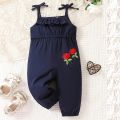 0-5-Year-0ld Baby Jumpsuit Girls' Suspender Sleeveless Long Pants Jumpsuit. 