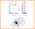 Portable Printer, Mini Pocket Printer, Mini Thermal Printer,200DPI Wireless Bluetooth BT 4.0 Photo Printer, Label Memo Receipt Paper Smart Printer with 1 Roll Thermal Paper (Pink). 