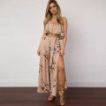 Yfashion Women Bohemian Floral Printing Skirt Sexy High Waist Split Summer Beach Irregular Long Skirt For Party. 