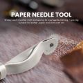 1pc Wood Handle Overneedle Wheel needle Spacing Perforating Tool. 