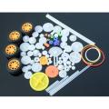 78Pcs Plastic Gear Motor Gearbox Model Toy Car Auto Craft DIY Accessories Axle Belt Scientific Experiment. 