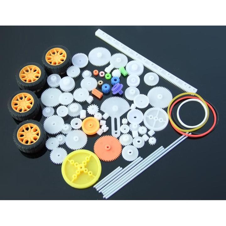 78Pcs%20Plastic%20Gear%20Motor%20Gearbox%20Model%20Toy%20Car%20Auto%20Craft%20DIY%20Accessories%20Axle%20Belt%20Scientific%20Experiment%20-%20Image%205