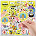20/40pcs Spongebob Stickers Square Pants American Animation Stickers for Laptop Scrapbook Journal Kids Girls Boys Stickers. 