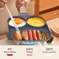 Egg Frying Pan,Non-Stick Pancake Pan Egg Pan Aluminium with 2 Hole Breakfast Steak Fried Egg Burger Pan for Induction Hob Stove Gas. 