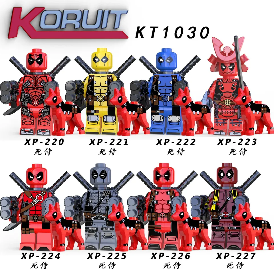 Red Color Deadpool with Dog Lego Compatible Mini Figures DC
