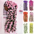 Garden Decor Window Decoration False Flower Silk Hang Basket Hanging Flowers Violet Wall Hanging. 