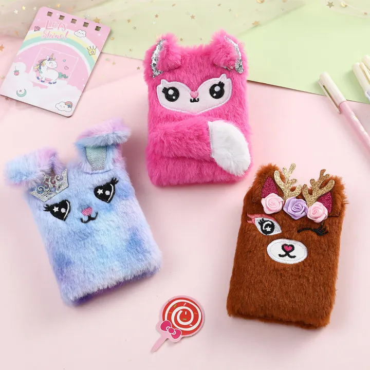 Compact%20size%20Bunny%20plush%20diary%20Fluffy%20Soft%20material%20Kawaii%20design%20Cartoon%20notebook%20Multiple%20colors%20Durable%20packaging%20Portable%20notepad%20for%20School%20Office%20Daily%20planning%20Writing%20journal%20Gift%20idea%20-%20Image%203