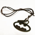 Men's Batman Logo, Superman Logo Pendant  Leather Necklace/ Fashion Pendant Chain / Fashion Pendant with Leather Chain /Fashion Necklace Leather Chain with Batman Logo, Superman   Logo Pendant for Men. 