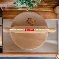 Handmade Wooden Roti Rolling Board / Capati Maker / Roti Maker / Puri Maker / Wooden Balen Chakla Set/wooden chapati board with Rolling Pin -27.5cm. 