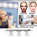 Portable Studio Glow Mirror Make-up Vanity Light for Dressing Table with 4 LED Bulbs and Powerful Suction Cups Bathroom Mirror Wall LED Vanity Lamp Makeup Light. 