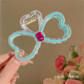 Plastic/Resin  Hair Clip Versatile Length About 9cm Bow-Shaped Bow Claw Clip -Encrusted Princess-Inspired Princess Hair Clip for Formal Occasions  Wear Girls' Hair Accessory Hair Styling Tool Gift For. 