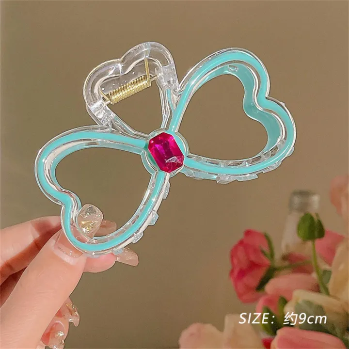 Plastic/Resin%20%20Hair%20Clip%20Versatile%20Length%20About%209cm%20Bow-Shaped%20Bow%20Claw%20Clip%20-Encrusted%20Princess-Inspired%20Princess%20Hair%20Clip%20for%20Formal%20Occasions%20%20Wear%20Girls'%20Hair%20Accessory%20Hair%20Styling%20Tool%20Gift%20For%20-%20Image%207