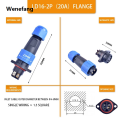 Wenefang Profesional LD Series IP68 Waterproof Connector Male Plug Female Socket 2/3/4/5/6/7/9 Pin Panel Mount Wire Cable Connector Aviation Plug. 
