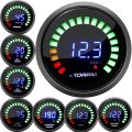 【pressure gauge】 2inch 52MM Digital 20 LED Boost bar psi Vacuum temp Oil temp press Voltmeter Air/fuel ratio EGT temp RPM Gauge. 