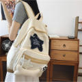 Y2K Fashion Casual Shoulder Bag Star Backpack Student Schoolbag Large Capacity Travel Backpack 15.6-inch Computer Bag. 