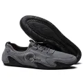 【ALLGOOD】Mr.Y Size 38-48 Men Cow Leather Octopus Loafers Moccasins Shoes Casual Driving Shoes Slip-on Shoes for Men Kasut Lelaki(Beige,Black,Grey). 