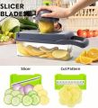 Multifunctional 14-in-1 Food Chopper, Onion Chopper, Handle Grater, Vegetable Slicer and Dicer for Easy Kitchen Prep. 