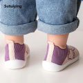 Sutuiying Baby Shoes Anti-slip Breathable Infant Crib Floor Socks with Rubber Sole for Children Girls Boys Mesh Shoes Soft Bottom Slippers. 