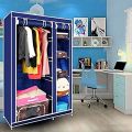 2 Door Storage Wardrobe Foldable and Movable Cloth/Fabric Wardrobe with Zip Up Collapsible Cupboard Model 98105. 
