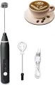 Rechargeable Hand-Held Electric Milk Frother Coffee Stirrer Egg Beater. 