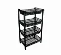 Plastic Vegetable Fruit Rack - 4 Layer Multipurpose Stand Rack. 