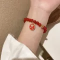 Bracelet Adjustable Chinese Zodiac Alloy Lucky Cow Symbol Braided Bracelet for Spring Festival. 