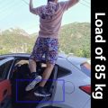 Universal Foldable Auxiliary Pedal Roof Foldable Car Vehicle Folding Step Ladder Metal Foot Pegs Easy Access Car Accessories-（We）. 