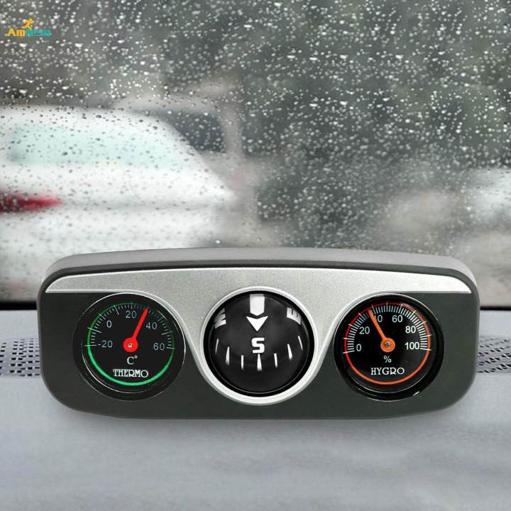 Car Dashboard Compasses, Compass Hygrometer, Car Thermometer Hygrometer Compass, Vehicle Thermometer