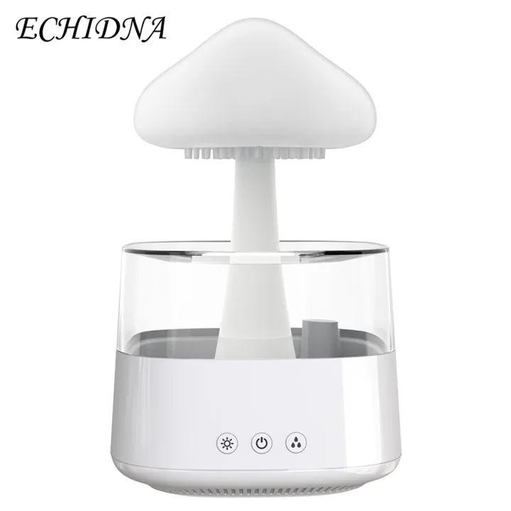 Raining Cloud Humidifier & Diffuser with Color Changing Night Light Rain Sounds 3 Modes Nimbus Mushroom Design for Relaxation & Sleep