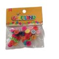 Multicolored Small Round Button. Colorful Hand Craft Button Small. 