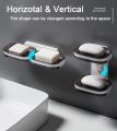 Soap Box Suction Cup Wall-mounted Double-layer Drainage Soap Rack Bathroom Storage Rack Creative Toilet Perforated Soap Rack. 