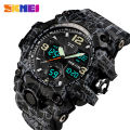 SKMEI Men Watch Sports Chronograph Dual Display Alarm 50M Men Waterproof EL Light Watch 1155B. 