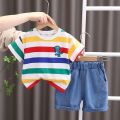 Boys' Suit Summer Korean Style Children's Short Sleeve Children Clothes Boys' Summer Sports Two-Piece Suit 1-2-3-4. 