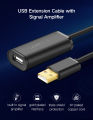 USB 2.0 Active Extension Cable with Chipset 10m-Black. 