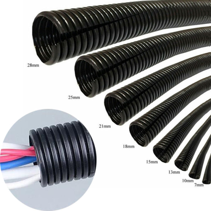 Polytylene Wire 3meter Split Wire Loom Conduit Polyethylene Tubing Black Color Sleeve ...
