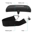 Luggage Scale Digital Electronic LCD Luggage Scale Pocket Weighing Scales Travel Hook Hanging Thermometer 50kg. 