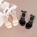 Girls Sandals2023New Children's Soft Bottom Sandals Little Girl Shoes Medium and Big Children Student Princess High-Cut Sandals. 