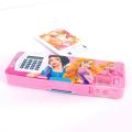 Disney Frozen Double Cartoon Stationery Box + Calculator Student Creative Multifunctional Pencil Box School Supplies Gift. 