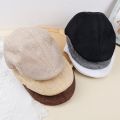 1PC Cotton Linen Beret Autumn Winter Retro British Fashion Casual Gentleman Outdoor Street Hat. 