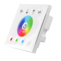DC12V-24V RGB / RGBW Wall Mounted Touch Panel Controller Glass Panel Dimmer Switch Controller for LED Strips Lamp White. 