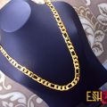 Gold Plated 24/18Inch Long 8MM Lara Chain for Gents Free Gift Box. 