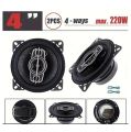 4 Inch 440W 4-Way Car HiFi Coaxial Speaker Vehicle Door Auto Audio Music Stereo Subwoofer Full Range Frequency Speakers. 