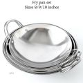 Multipurpose Stainless Steel Wok Pan Easy to Clean, Modern Simplicity Thicken Double Ear Chef Pots Cooking Pot Kitchen Cookware. 