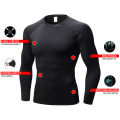 Mens Compression Shirt Long Sleeve Workout Undershirts for Men Running Basketball Athletic Base Layer Top Slimming Tights. 