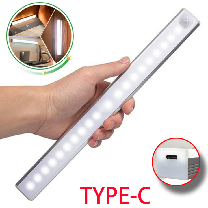 Motion Sensor Light Wireless LED Night Light Type C Rechargeable Light ...